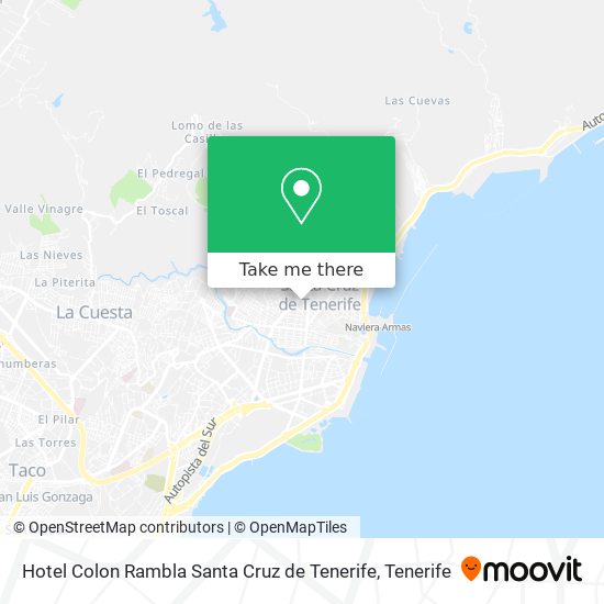 Hotel Colon Rambla Santa Cruz de Tenerife map
