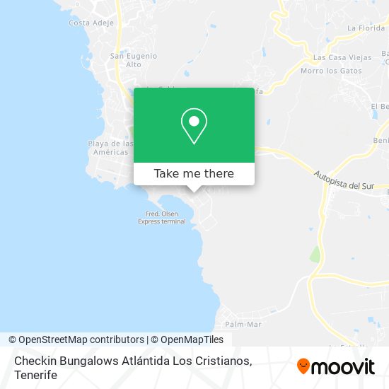Checkin Bungalows Atlántida Los Cristianos map