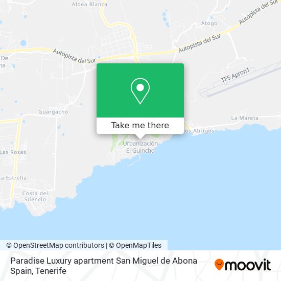 Paradise Luxury apartment San Miguel de Abona Spain map