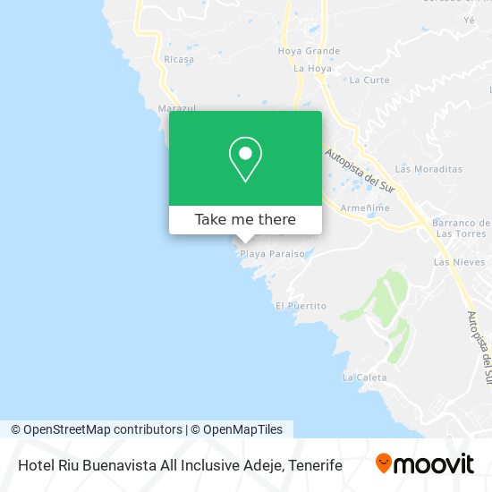 Hotel Riu Buenavista All Inclusive Adeje map