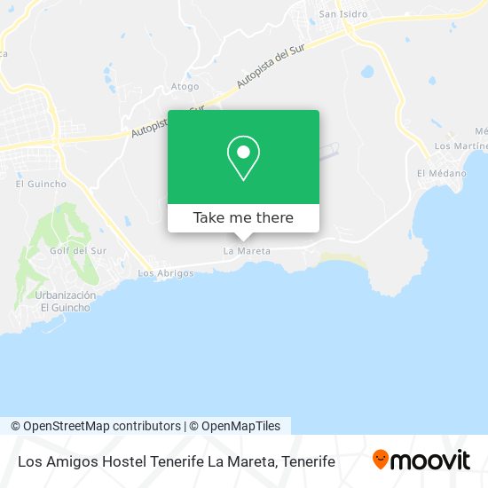 Los Amigos Hostel Tenerife La Mareta map