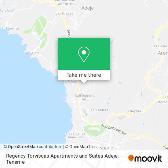 Regency Torviscas Apartments and Suites Adeje map