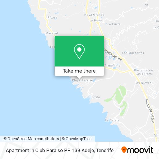 Apartment in Club Paraiso PP 139 Adeje map