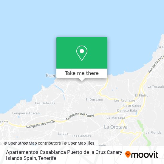 mapa Apartamentos Casablanca Puerto de la Cruz Canary Islands Spain