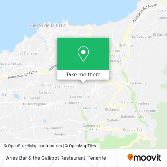 mapa Aries Bar & the Gallipot Restaurant