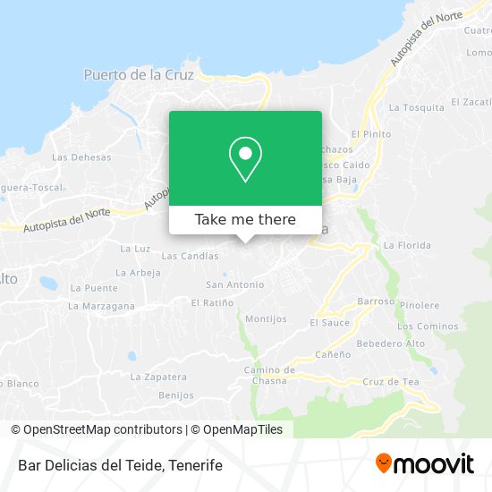 Bar Delicias del Teide map