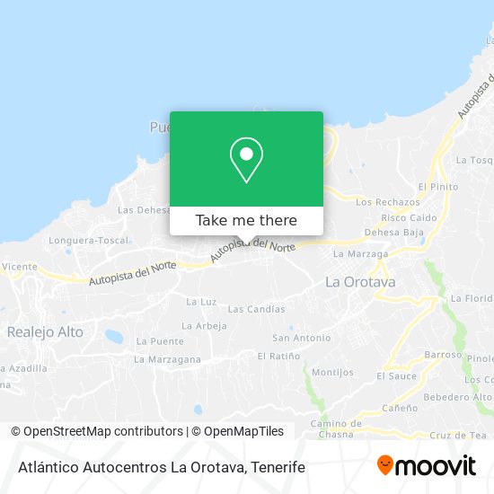 Atlántico Autocentros La Orotava map