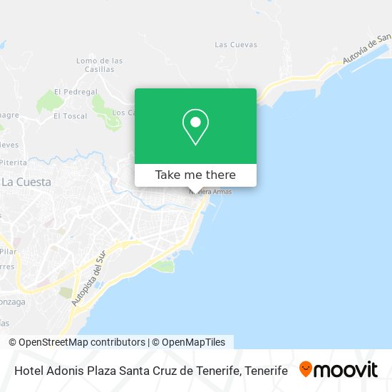 mapa Hotel Adonis Plaza Santa Cruz de Tenerife