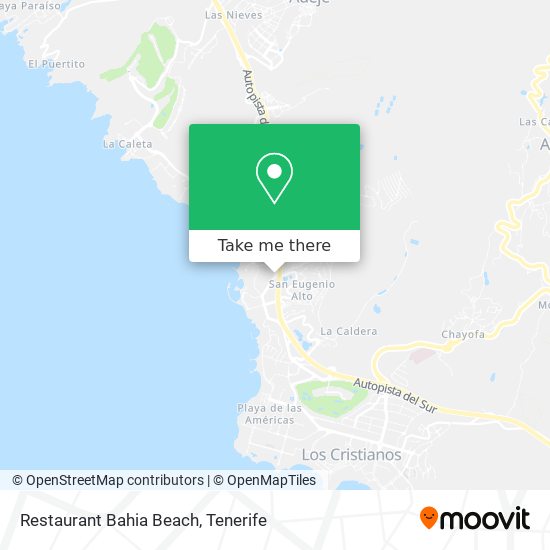 Restaurant Bahia Beach map