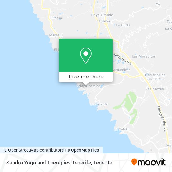 mapa Sandra Yoga and Therapies Tenerife