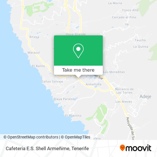 Cafeteria E.S. Shell Armeñime map