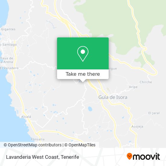 Lavanderia West Coast map