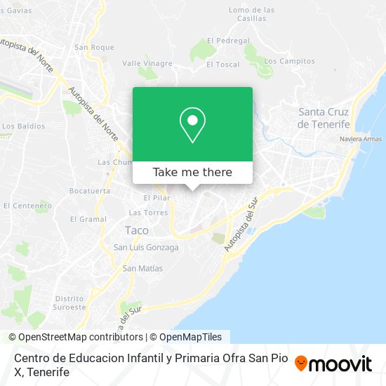 mapa Centro de Educacion Infantil y Primaria Ofra San Pio X