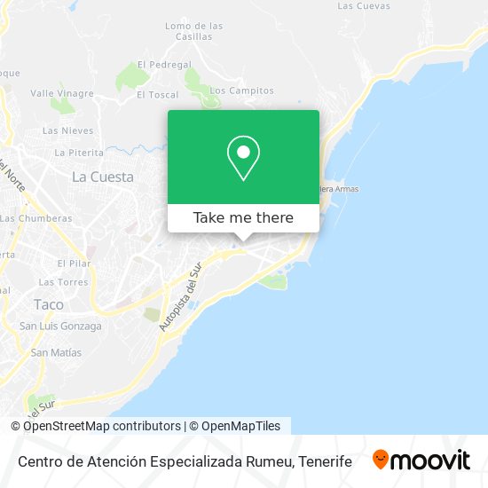 mapa Centro de Atención Especializada Rumeu