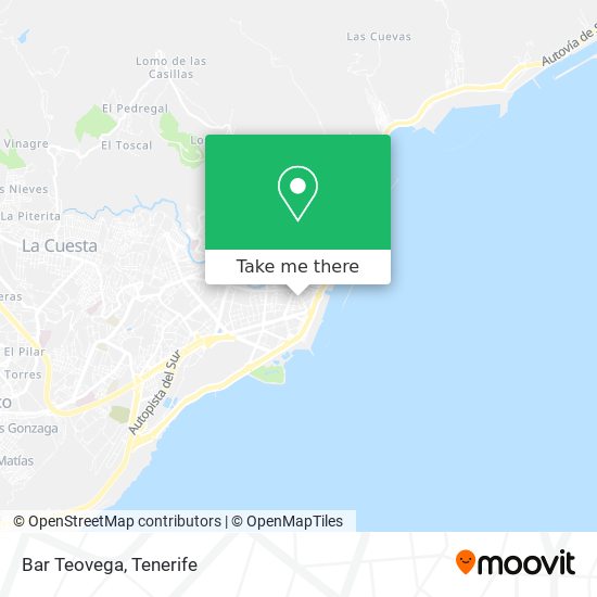 mapa Bar Teovega