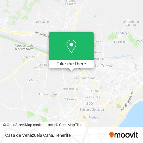 Casa de Venezuela Cana map