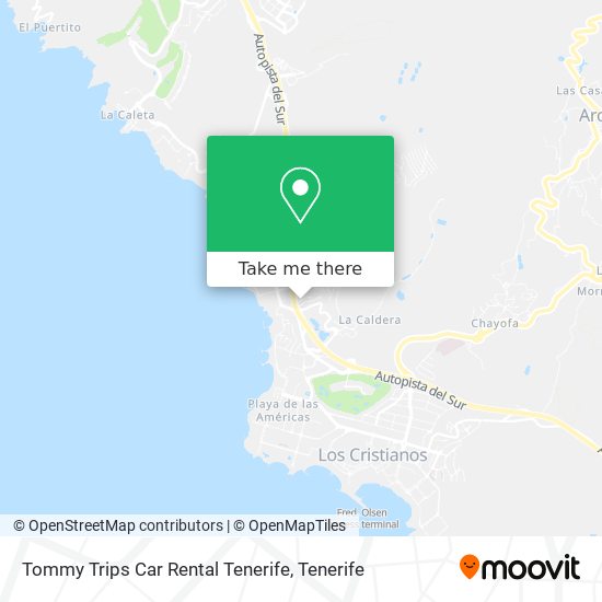 Tommy Trips Car Rental Tenerife map