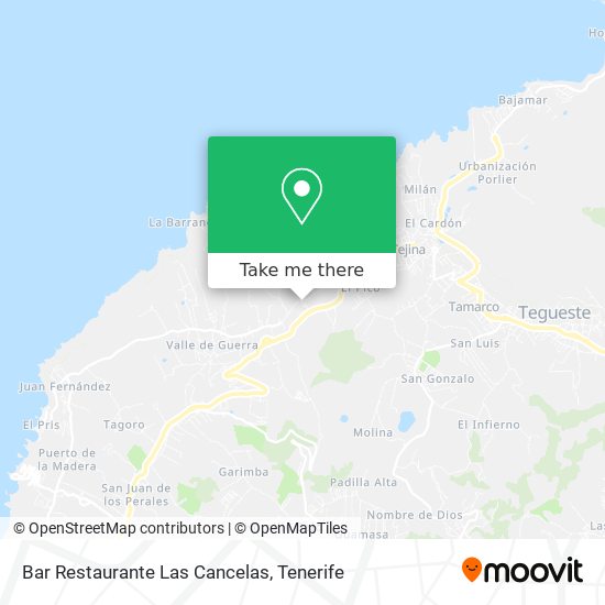 mapa Bar Restaurante Las Cancelas