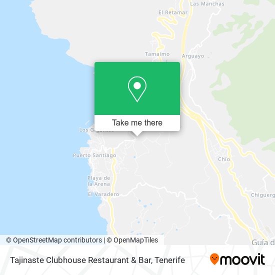 Tajinaste Clubhouse Restaurant & Bar map