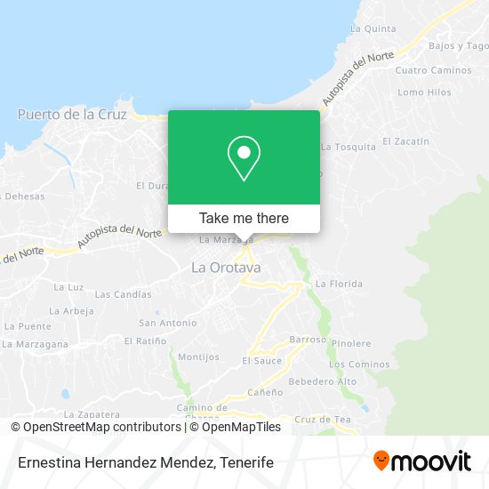 Ernestina Hernandez Mendez map