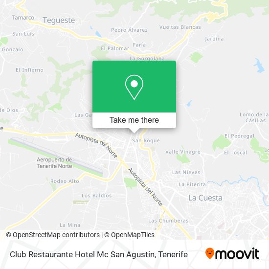 mapa Club Restaurante Hotel Mc San Agustin