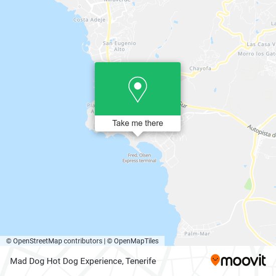 Mad Dog Hot Dog Experience map