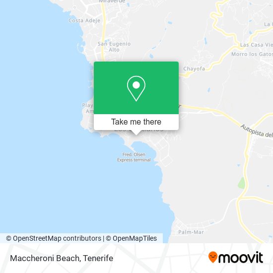 mapa Maccheroni Beach