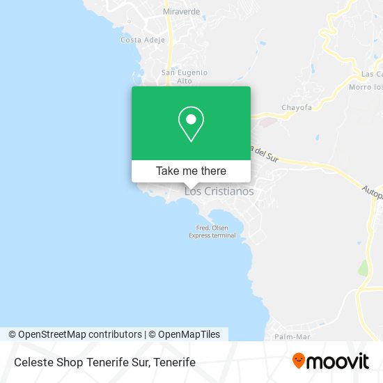 Celeste Shop Tenerife Sur map