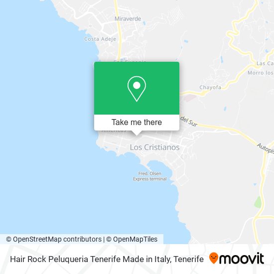 Hair Rock Peluqueria Tenerife Made in Italy map