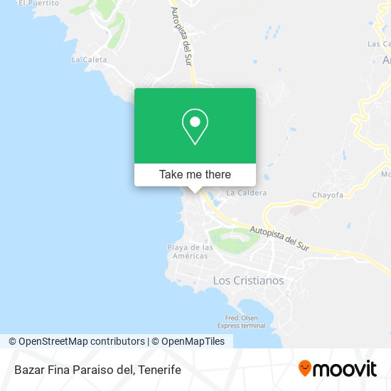 mapa Bazar Fina Paraiso del