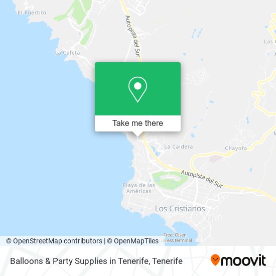 Balloons & Party Supplies in Tenerife map