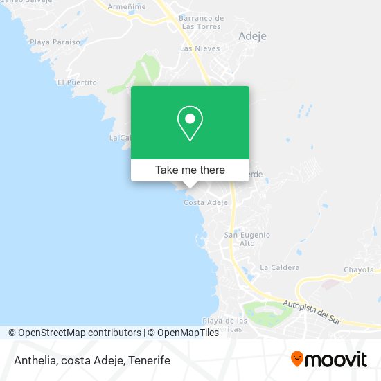 mapa Anthelia, costa Adeje
