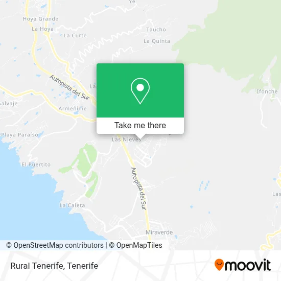 Rural Tenerife map