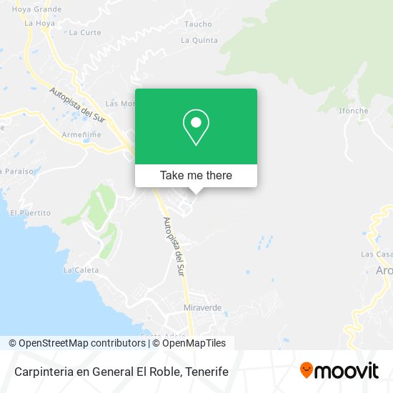 mapa Carpinteria en General El Roble