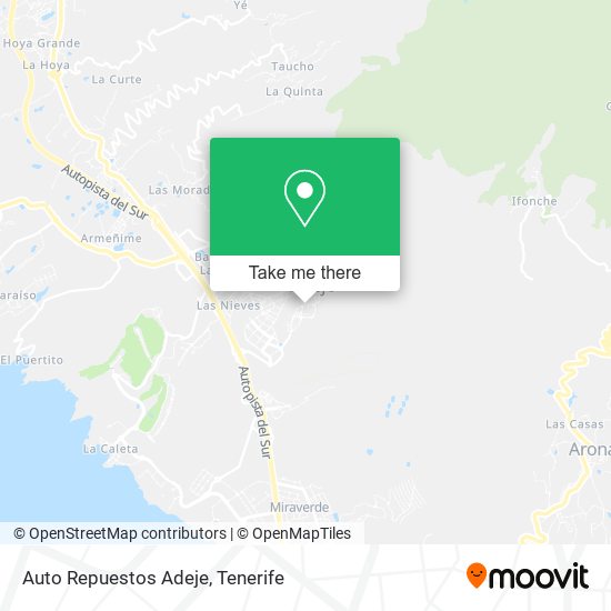 Auto Repuestos Adeje map