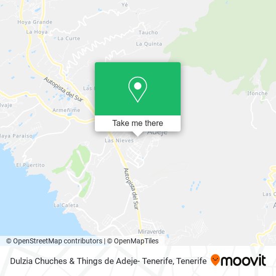 Dulzia Chuches & Things de Adeje- Tenerife map