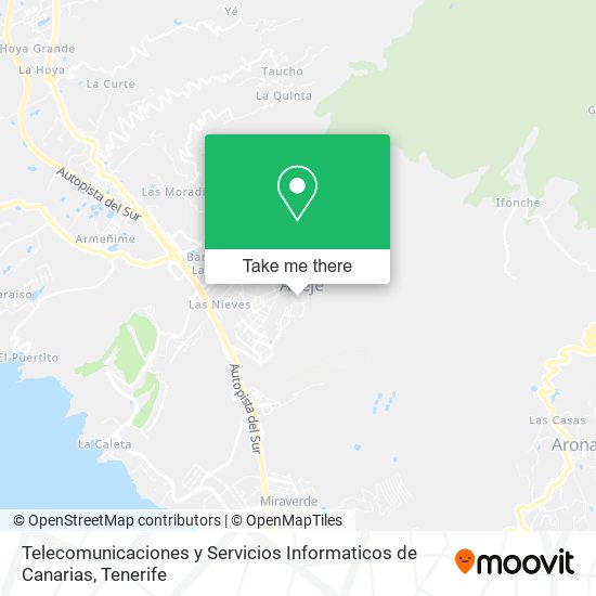 Telecomunicaciones y Servicios Informaticos de Canarias map