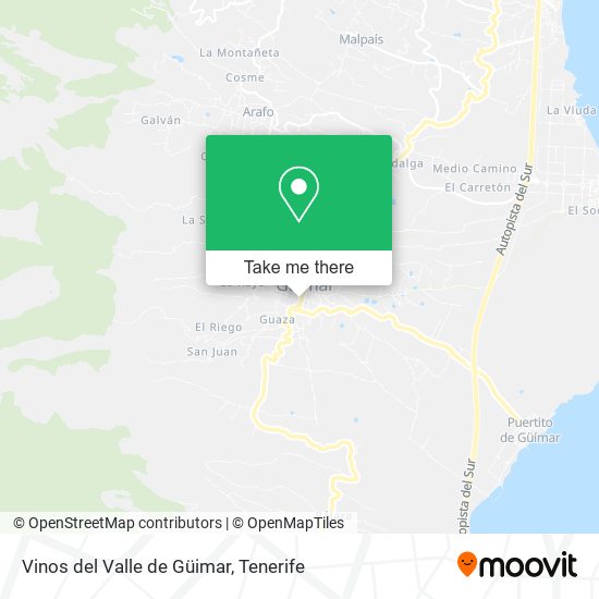 mapa Vinos del Valle de Güimar
