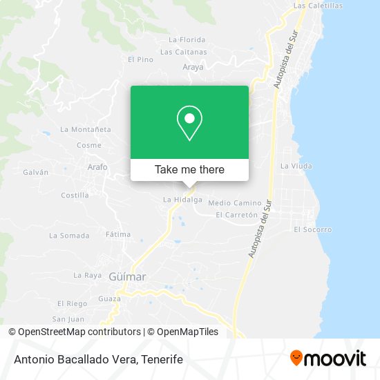 Antonio Bacallado Vera map