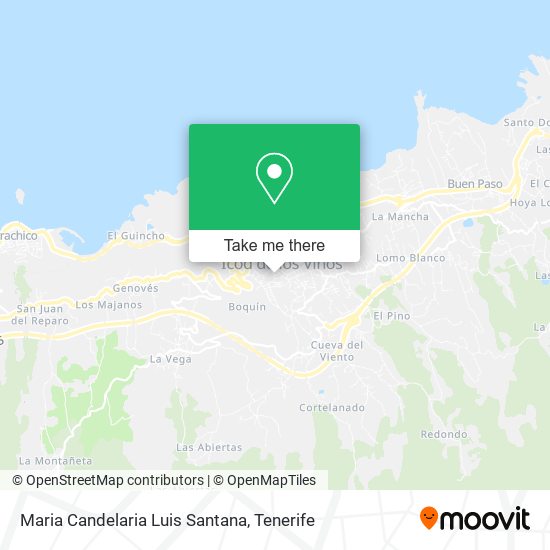 Maria Candelaria Luis Santana map