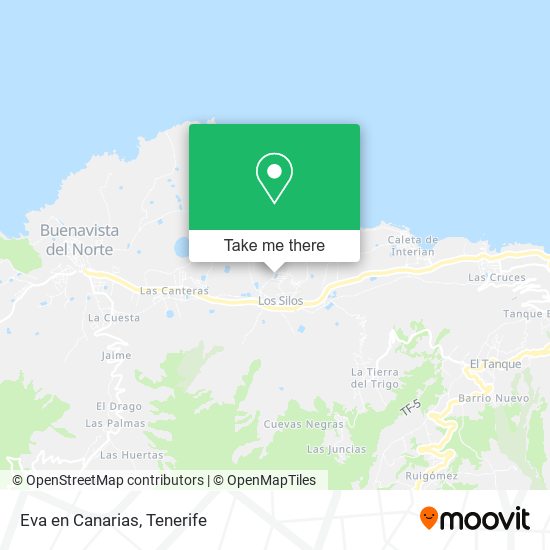 Eva en Canarias map