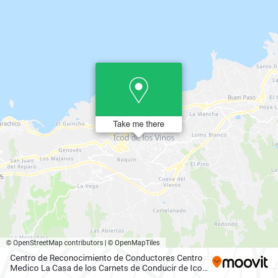 mapa Centro de Reconocimiento de Conductores Centro Medico La Casa de los Carnets de Conducir de Icod