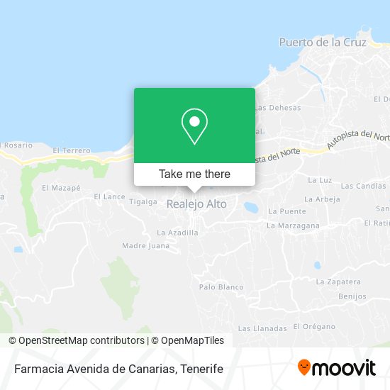 mapa Farmacia Avenida de Canarias