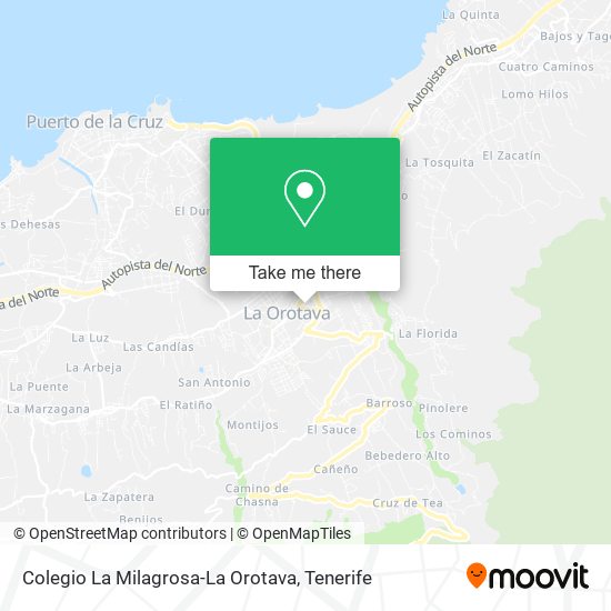 mapa Colegio La Milagrosa-La Orotava