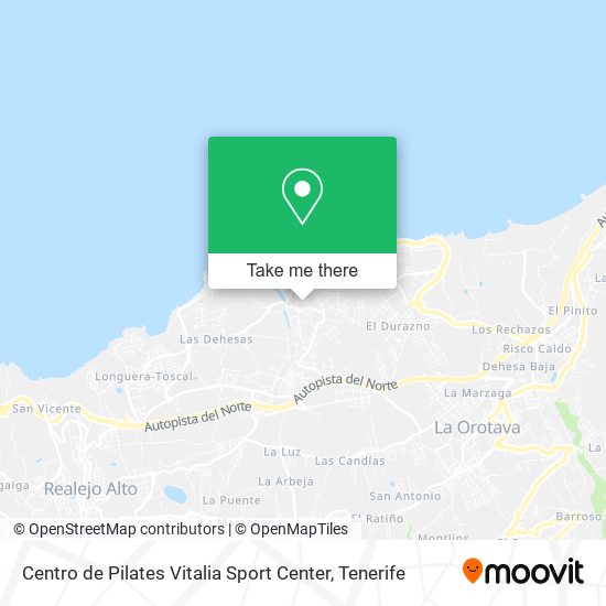 mapa Centro de Pilates Vitalia Sport Center