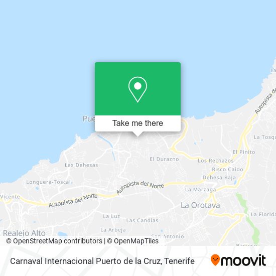 mapa Carnaval Internacional Puerto de la Cruz