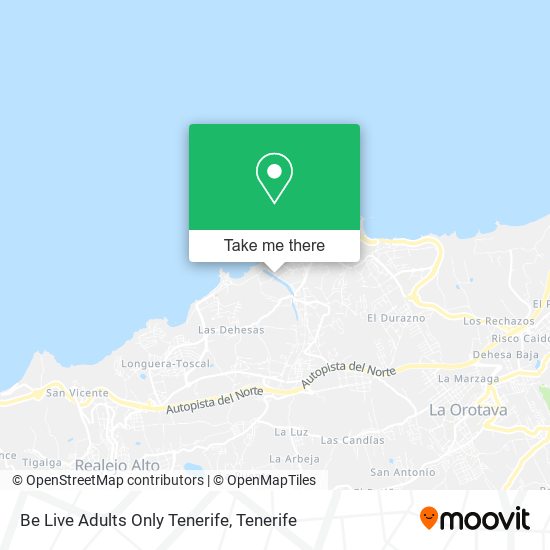 Be Live Adults Only Tenerife map