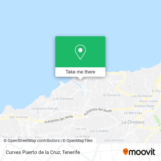 Curves Puerto de la Cruz map
