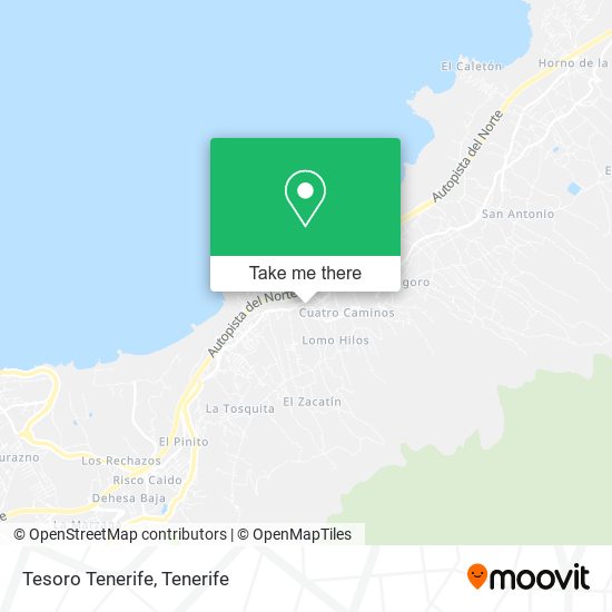 Tesoro Tenerife map