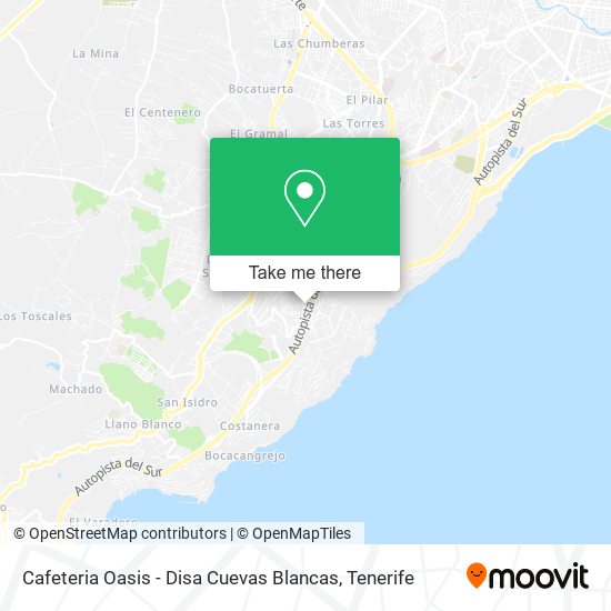 Cafeteria Oasis - Disa Cuevas Blancas map
